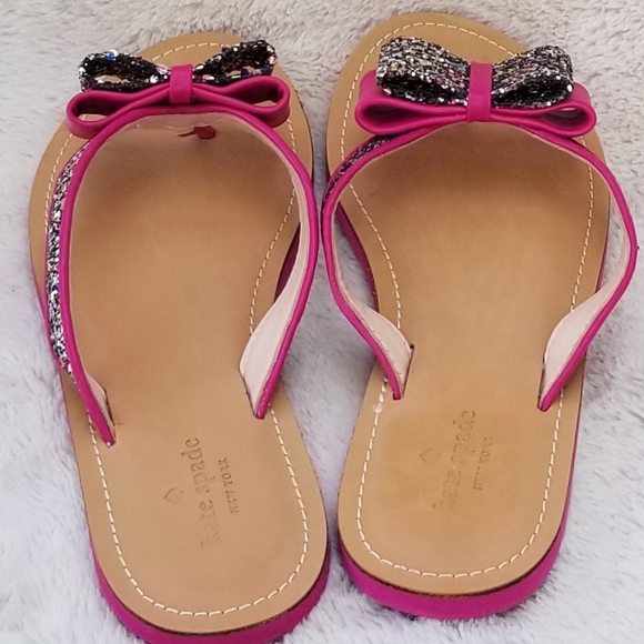 Kate Spade glitter bow sandals - Picture 3 of 5